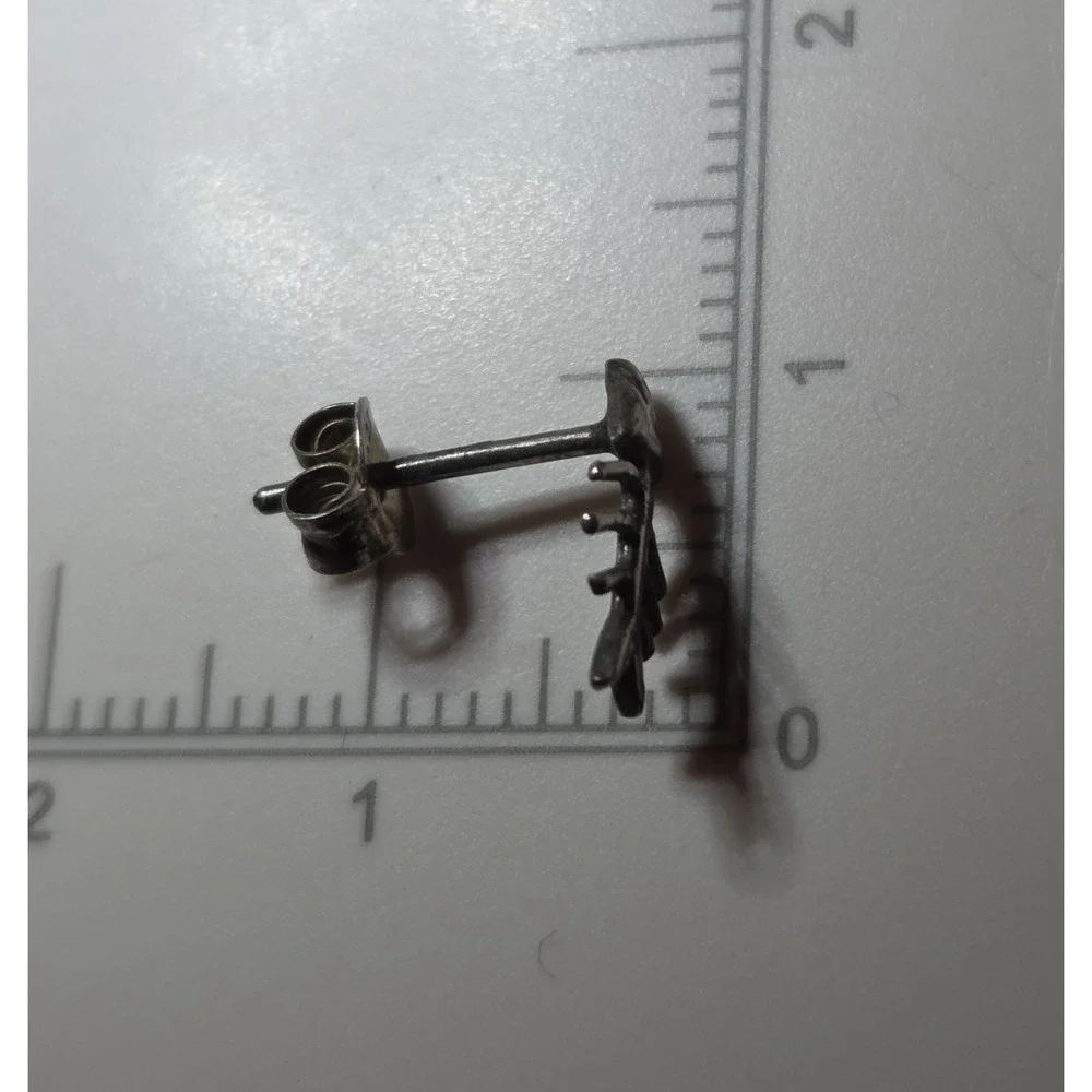 Unique‎ Sterling Silver Fish Bone Stud Earrings Fishing 925